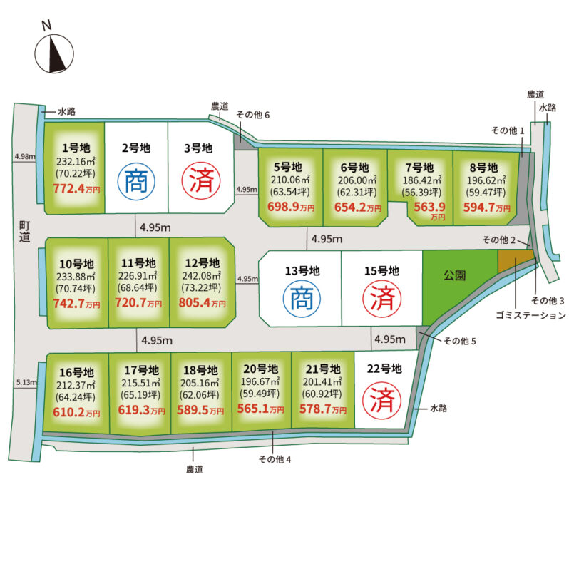 アイタウン三木池戸Ⅲ　区画図